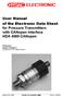 User Manual of the Electronic Data Sheet for Pressure Transmitters with CANopen Interface HDA 4000 CANopen