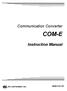 Communication Converter COM-E. Instruction Manual IMS01C01-E7 RKC INSTRUMENT INC.