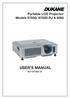 Portable LCD Projector Models 8755D, 8755D-RJ & 8065 USER S MANUAL D-01