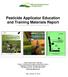 Pesticide Applicator Education and Training Materials Report