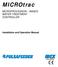 MICROtrac MICROPROCESSOR BASED WATER TREATMENT CONTROLLER. Installation and Operation Manual