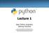 Lecture 1. basic Python programs, defining functions