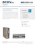 RIGID BCDM01S-RGD. Data Sheet. Extreme Temperature Environmentally Hardened Video Servers. Environmentally Hardened Video Server KEY FEATURES