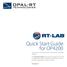 Quick Start Guide for OP4200 Thank you for choosing RT-LAB as your real-time simulation platform.