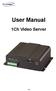 User Manual 1Ch Video Server