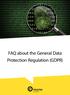 FAQ about the General Data Protection Regulation (GDPR)