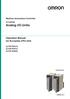 Analog I/O Units. Operation Manual for NJ-series CPU Unit. Machine Automation Controller CJ-series CJ1W-PDC15 CJ1W-PH41U CJ1W-AD04U.