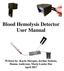 Blood Hemolysis Detector User Manual