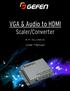 VGA & Audio to HDMI Scaler/Converter