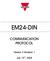 EM24-DIN COMMUNICATION PROTOCOL. Version 3 Revision 1