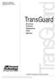 TransGuard. Electrical Transient Suppression Filter Systems. Installation, Operation and Maintenance Manual PN ,
