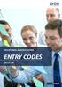 VOCATIONAL QUALIFICATIONS ENTRY CODES 2017/18. ocr.org.uk