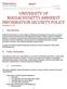 UNIVERSITY OF MASSACHUSETTS AMHERST INFORMATION SECURITY POLICY September 20, 2017
