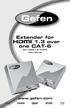 Extender for 1.3 over one CAT-6. EXT-HDMI1.3-1CAT6 User Manual