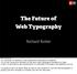The Future of Web Typography