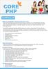 CORE PHP CURRICULUM. Introductory Session Web Architecture Overview of PHP Platform Origins of PHP in the open source community