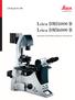 Leica DMI4000 B Leica DMI6000 B. Automated Inverted Microscopes for Life Sciences