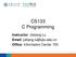 CS133 C Programming. Instructor: Jialiang Lu   Office: Information Center 703