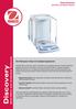 Discovery. Ohaus Discovery. Semi-Micro and Analytical Balances. The Professional s Choice For Analytical Applications!