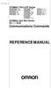 REFERENCE MANUAL. Communications Commands. SYSMAC CS/CJ/CP Series. SYSMAC One NSJ Series