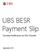 UBS BESR Payment Slip. Payment Notification via File Transfer