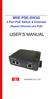 MSE PSE-SW3G. 3 Port PoE Switch & Extender. (Repeat Ethernet and PoE) USER S MANUAL MSTRONIC CO., LTD.