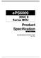 eps6009 RISC II Series MCU Product Specification DOC. VERSION 1.1