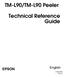 TM-L90/TM-L90 Peeler. Technical Reference Guide