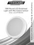 18W Round LED Bulkhead Light with Microwave Sensor