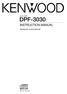 CD PLAYER DPF-3030 INSTRUCTION MANUAL KENWOOD CORPORATION B (EN)
