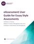 eassessment User Guide for Essay Style Assessments