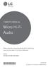 Micro Hi-Fi Audio *MFL * OWNER S MANUAL. Please read this manual carefully before operating your set and retain it for future reference.