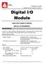 Digital I/O Module. Impro (DIO) Digital I/O Module INSTALLATION MANUAL