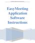 EasyMeeting Application Software Instructions