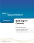 Bulk Export Content. Learning Objectives. In this Job Aid, you will learn how to: