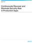 Continuously Discover and Eliminate Security Risk in Production Apps