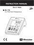 Instruction Manual Mi 170 Bench Meter