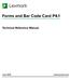 Forms and Bar Code Card P4.1. Technical Reference Manual