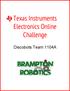 Texas Instruments Electronics Online Challenge. Discobots Team 1104A