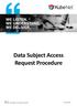 Data Subject Access Request Procedure. Page 1 KubeNet Data Subject Access Request Procedure KN-SOP