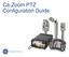 Ca-Zoom PTZ Configuration Guide