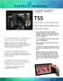 TS5 DATA SHEET. In the Plant, in the Studio, in the Field...High-speed imaging in the palm of your hand!