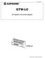 0311 A OI GTW-LC SERVICE MANUAL. GT System Lift control adaptor GTW-LC INSTALLATION & OPERATION MANUAL