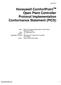 Honeywell ComfortPoint TM Open Plant Controller Protocol Implementation Conformance Statement (PICS)