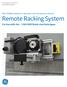 Remote Racking System For se with 5kv 15kV IEEE Metal- lad Switchgear