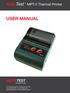 AutoTest USER MANUAL. MPT-II Thermal Printer. MPT-II User Manual