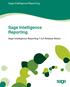 Sage Intelligence Reporting. Sage Intelligence Reporting Release Notes