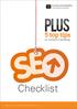 PLUS. Checklist. 5 top tips. on content marketing. Marketing WHS HR Business Growth International Trade Legal