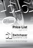Price List. April Manufacturers of Electrical Switchgear