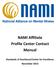 NAMI Affiliate Profile Center Contact Manual